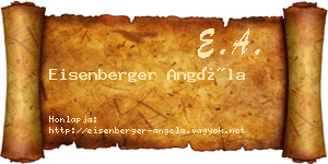 Eisenberger Angéla névjegykártya
